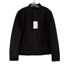 NEW Thursday Boot Company Racer Black Suede Leather Jacket Men’s Medium Athletic